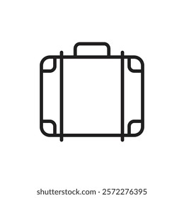 Suitcase icon Flat vector set outline