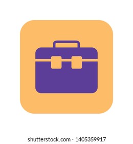 Suitcase Icon in Geometric Shape