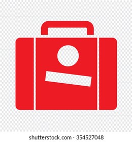 Suitcase icon Illustration design