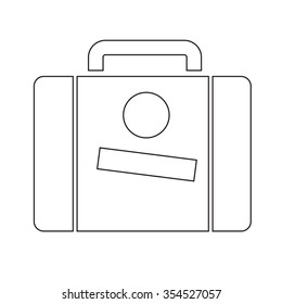 Suitcase icon Illustration design