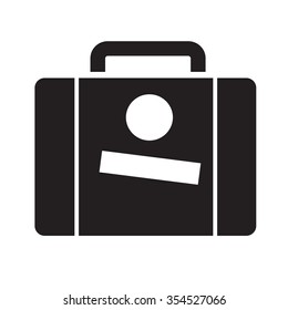 Suitcase icon Illustration design
