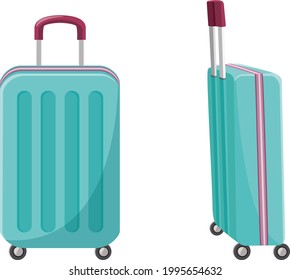 Suitcase icon illustration set [vector image]