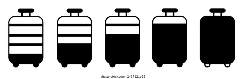Suitcase icon illustration template. Stock vector.