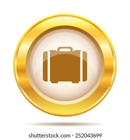Suitcase icon. Internet button on white background. EPS10 vector. 