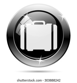 Suitcase icon. Internet button on white background. EPS10 vector 