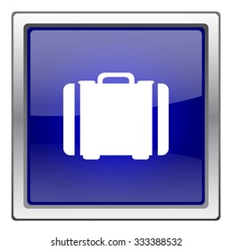 Suitcase icon. Internet button on white background. EPS10 vector.
