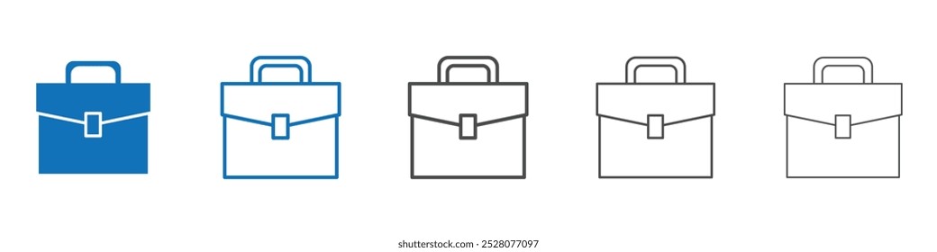 Suitcase icon Isolated flat vector in outline