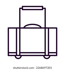 suitcase icon isolated line style