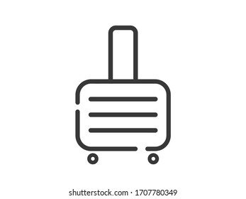 Icono de maleta. Ilustración aislada del vector del equipaje. 