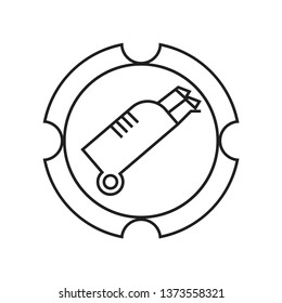 suitcase icon isolated on white background, vector illustration