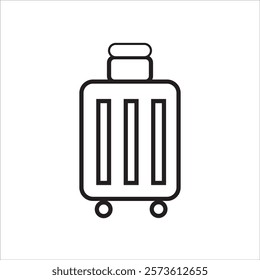 suitcase icon isolated on white background. travel bag icon.