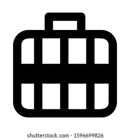 suitcase icon isolated sign symbol vector illustration - high quality black style vector icons
