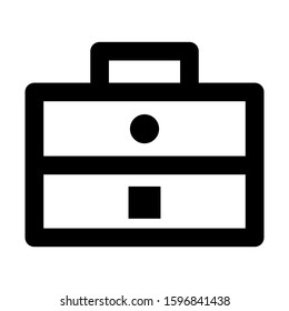 suitcase icon isolated sign symbol vector illustration - high quality black style vector icons
