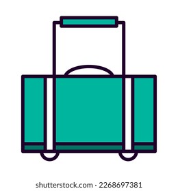 suitcase icon isolated white background