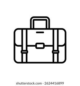 Suitcase icon line design template isolated illustration