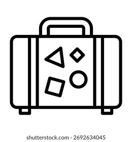 Ilustração de vetor de design de linha de ícone de mala