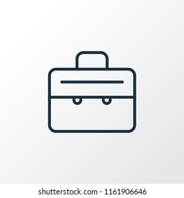 Suitcase icon line symbol. Premium quality isolated briefcase element in trendy style.