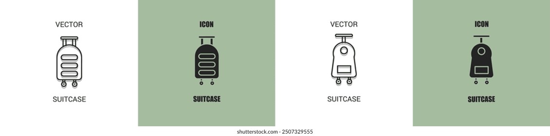 Suitcase icon line. Suitcase vector illustration.