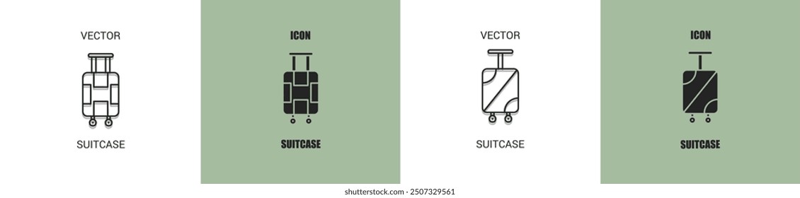 Suitcase icon line. Suitcase vector illustration.