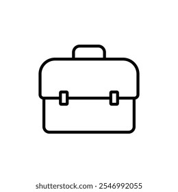 Suitcase icon linear logo isolated