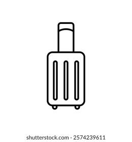 Suitcase icon linear logo isolated