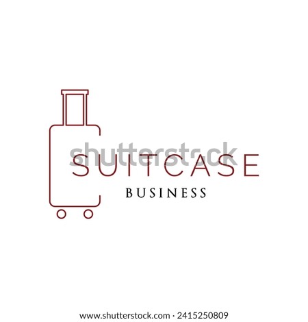 Suitcase Icon Logo Design Template