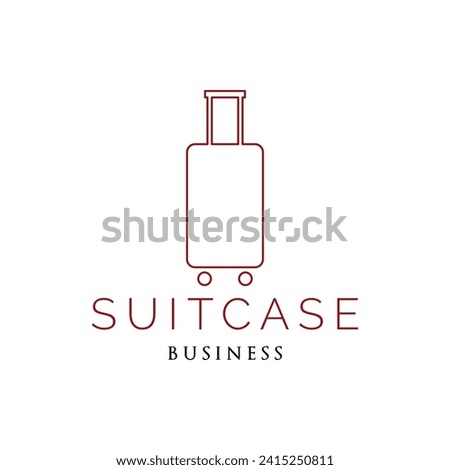 Suitcase Icon Logo Design Template