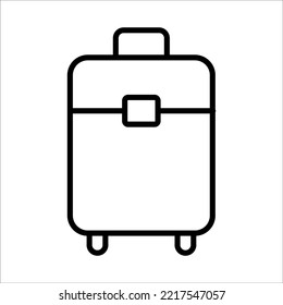 Suitcase Icon Logo Design Vector Template Illustration Sign And Symbol