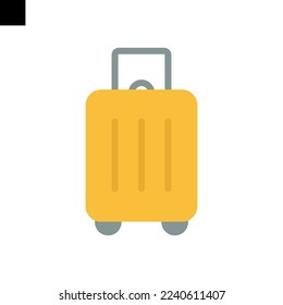suitcase icon logo flat style vector