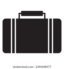 Suitcase icon or logo illustration black style