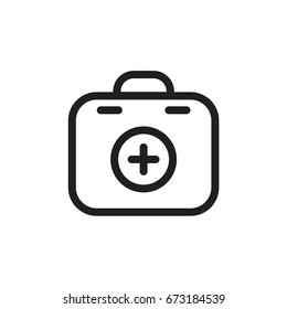 Suitcase icon logo isolated on white background template vector