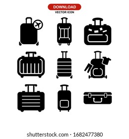 suitcase icon or logo isolated sign symbol vector illustration - Collection of high quality black style vector icons
