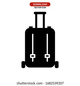 suitcase icon or logo isolated sign symbol vector illustration - high quality black style vector icons
