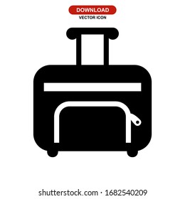 suitcase icon or logo isolated sign symbol vector illustration - high quality black style vector icons
