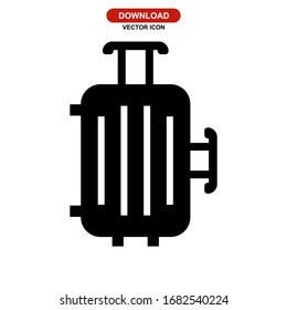 suitcase icon or logo isolated sign symbol vector illustration - high quality black style vector icons
