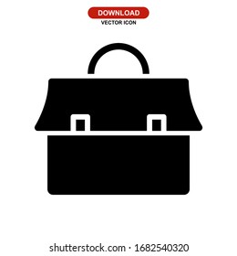 suitcase icon or logo isolated sign symbol vector illustration - high quality black style vector icons
