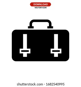 suitcase icon or logo isolated sign symbol vector illustration - high quality black style vector icons
