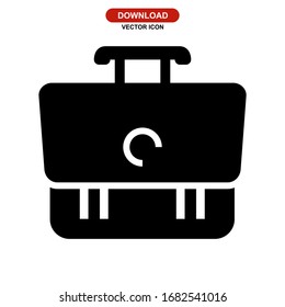 suitcase icon or logo isolated sign symbol vector illustration - high quality black style vector icons
