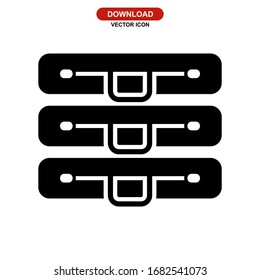 suitcase icon or logo isolated sign symbol vector illustration - high quality black style vector icons

