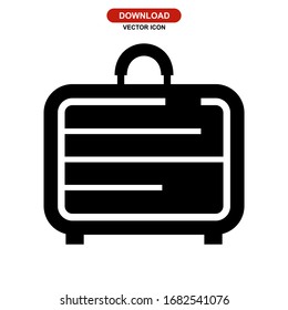 suitcase icon or logo isolated sign symbol vector illustration - high quality black style vector icons
