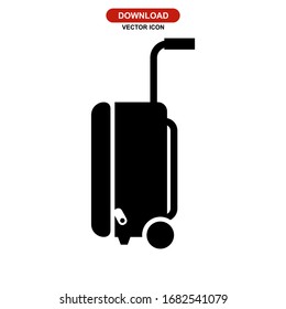 suitcase icon or logo isolated sign symbol vector illustration - high quality black style vector icons
