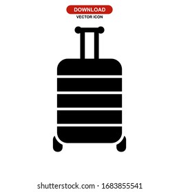 suitcase icon or logo isolated sign symbol vector illustration - high quality black style vector icons
