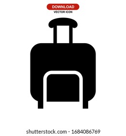 suitcase icon or logo isolated sign symbol vector illustration - high quality black style vector icons

