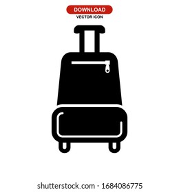 suitcase icon or logo isolated sign symbol vector illustration - high quality black style vector icons
