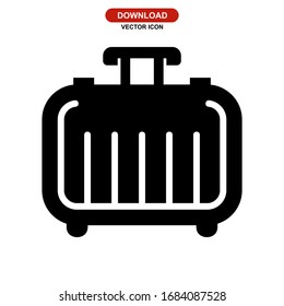 suitcase icon or logo isolated sign symbol vector illustration - high quality black style vector icons
