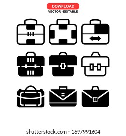 suitcase icon or logo isolated sign symbol vector illustration - Collection of high quality black style vector icons
