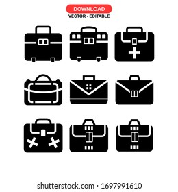 suitcase icon or logo isolated sign symbol vector illustration - Collection of high quality black style vector icons
