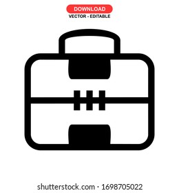 suitcase icon or logo isolated sign symbol vector illustration - high quality black style vector icons
