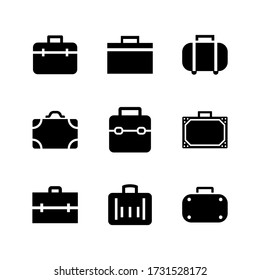 suitcase  icon or logo isolated sign symbol vector illustration - Collection of high quality black style vector icons
