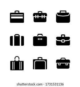 suitcase  icon or logo isolated sign symbol vector illustration - Collection of high quality black style vector icons
